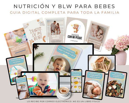 +500 Recetas: Nutrición y BLW para tu bebe + 9 libros exclusivos de regalo 🧸 NutriBebe ®